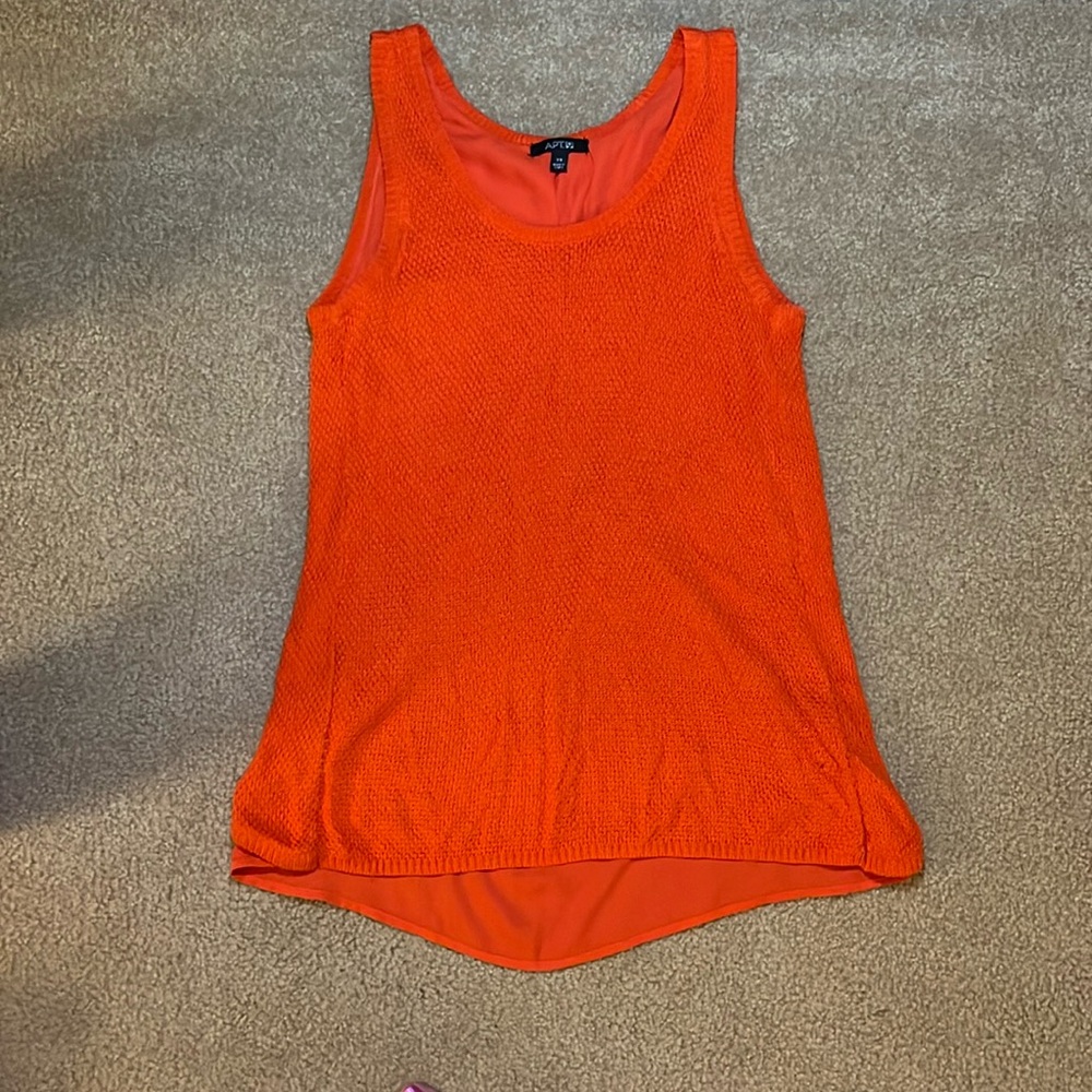APT 9 Orange tank top, size xs.